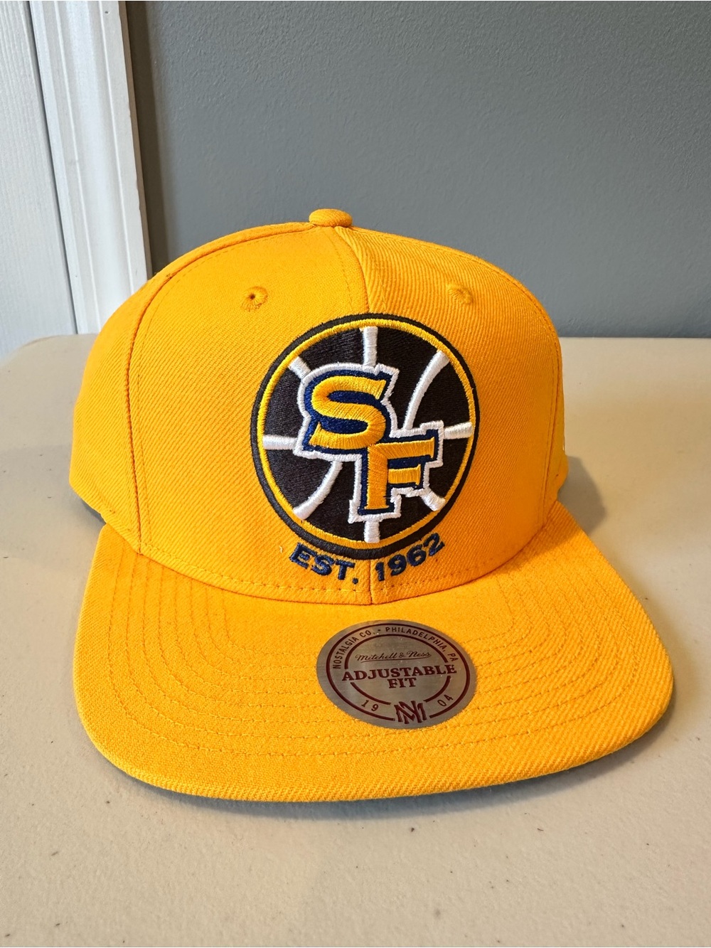Golden State Warriors Mitchell & Ness 1962 NBA Yellow Snapback OSFA Hat Cap